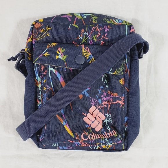 Columbia Handbags - Columbia Zigzag Side Crossbody Bag Blue Floral Small Lightweight Travel Everyday
